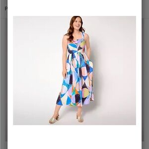 Colorful Geometric Print Women's Dress